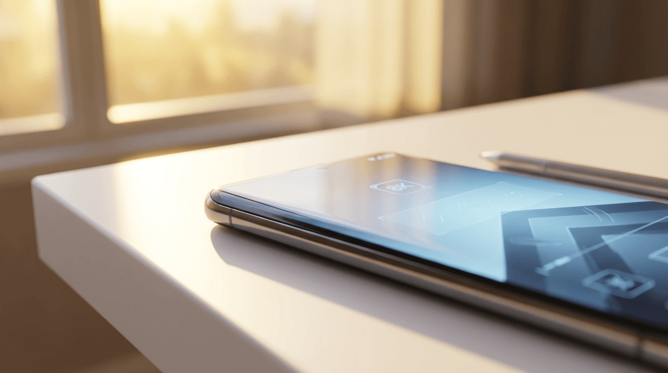 Premium mobile website displayed on smartphone